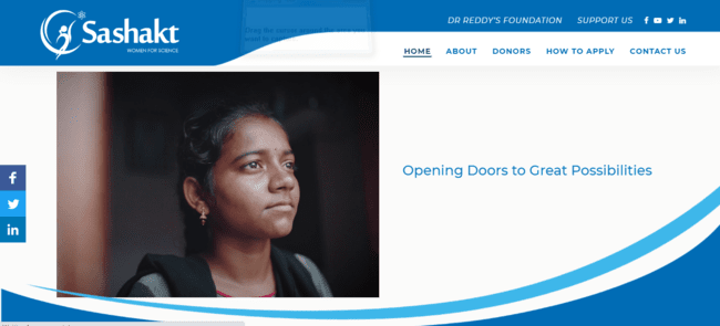 Dr. Reddy's Foundation Sashakt Scholarship 2024 Apply Online 