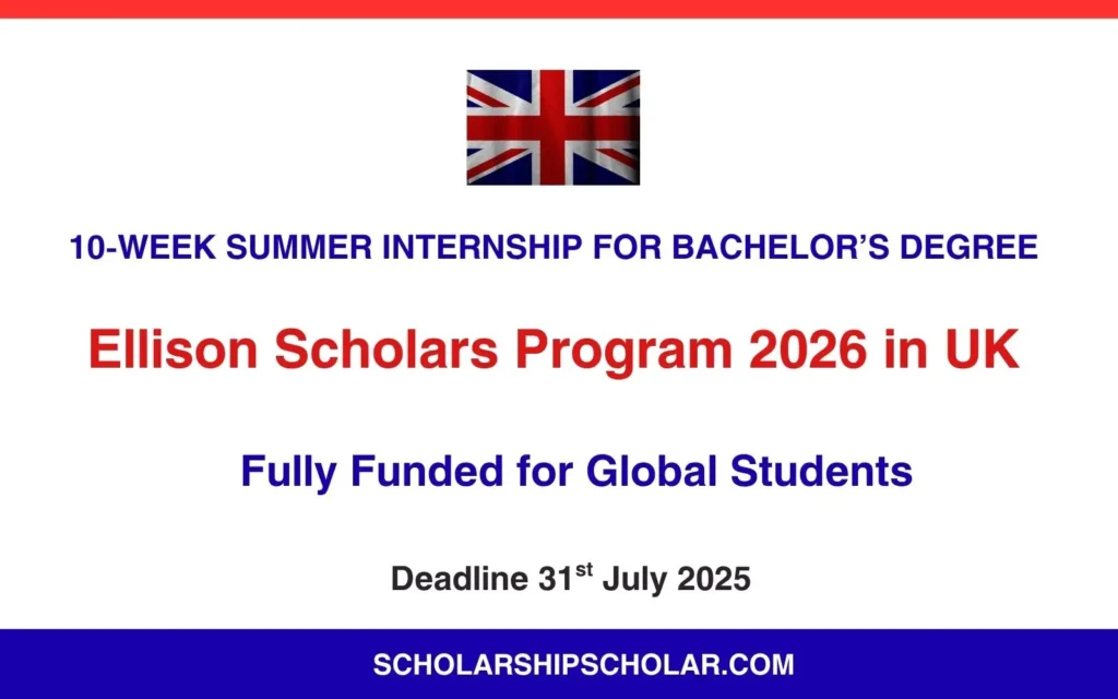 Ellison Scholars Program 2026 in UK