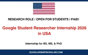 Google Student Researcher Internship 2026 in USA