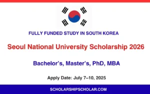 Seoul National University Scholarship 2026
