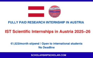IST Scientific Internships in Austria 2025–26