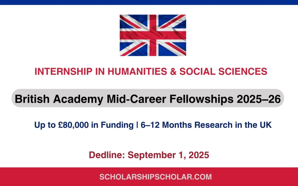British Academy Mid-Career Fellowships 2025–26