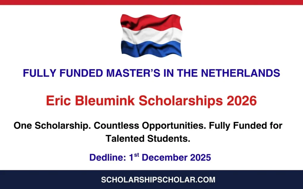Eric Bleumink Scholarships 2026