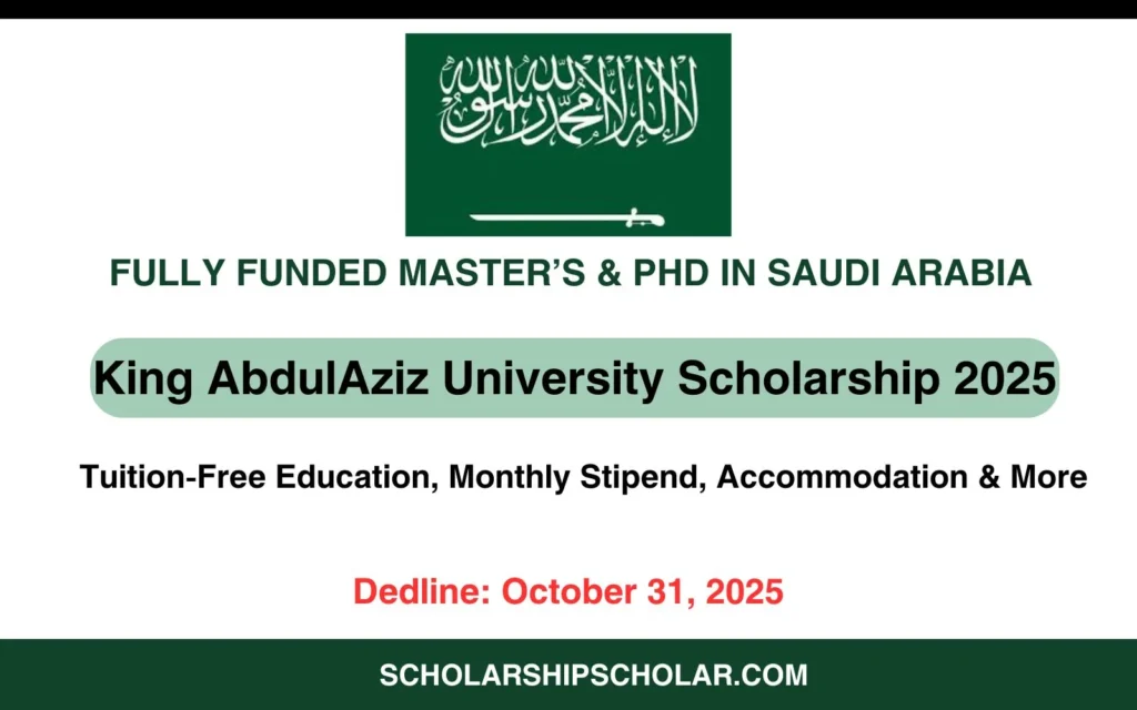 King AbdulAziz University Scholarship 2025