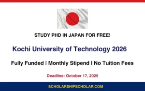 Kochi University of Technology Scholarship
