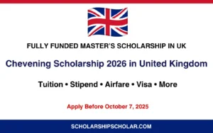 Chevening Scholarship 2026 in United Kingdom