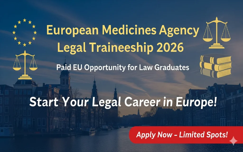 European Medicines Agency Legal Traineeship 2026