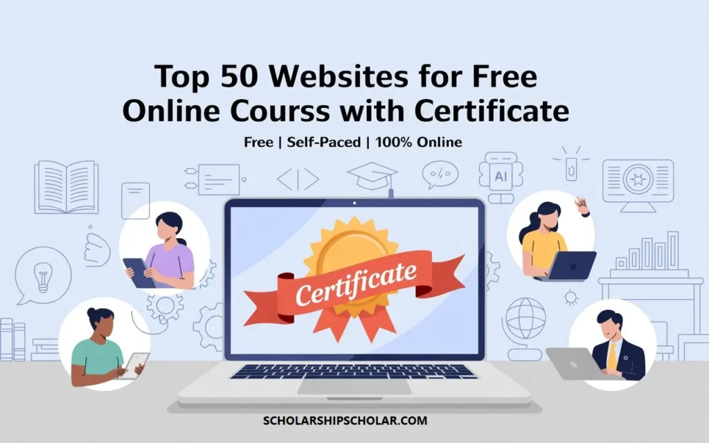 Top 50 Websites For Free Online Courses with Certificate
