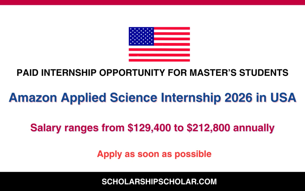 Amazon Applied Science Internship 2026