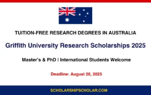 Griffith University Research Scholarships 2025