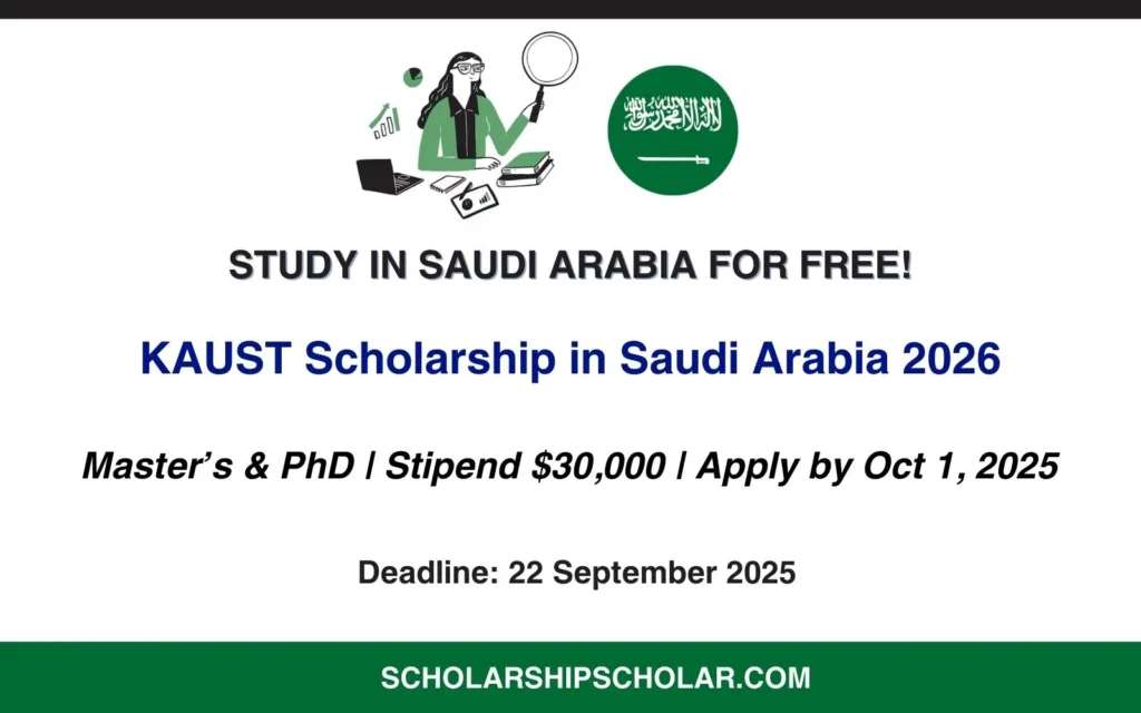 KAUST Scholarship in Saudi Arabia 2026