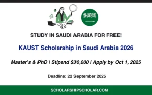 KAUST Scholarship in Saudi Arabia 2026