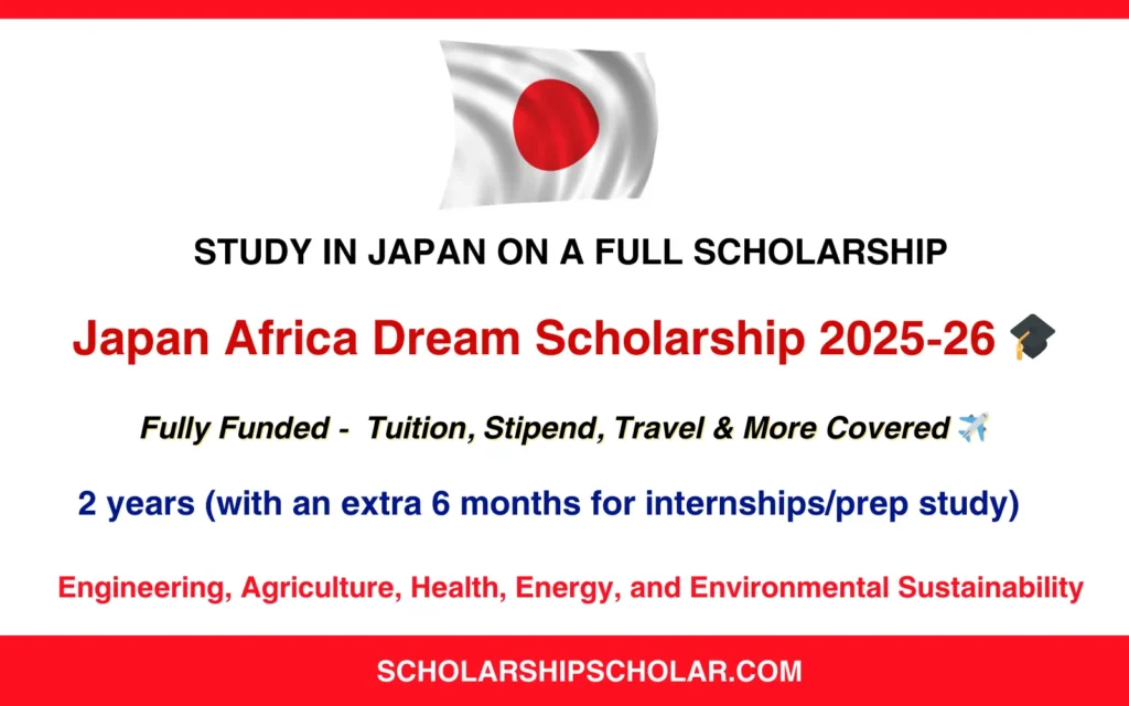 Japan Africa Dream Scholarship (JADS) Program 2025-26