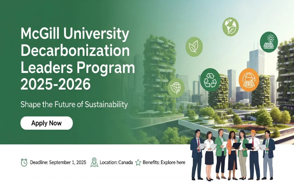 McGill University Decarbonization Leaders Program 2025-2026