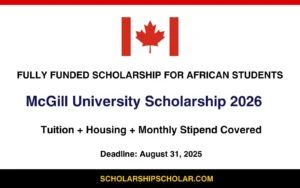 McGill University Scholarship 2026