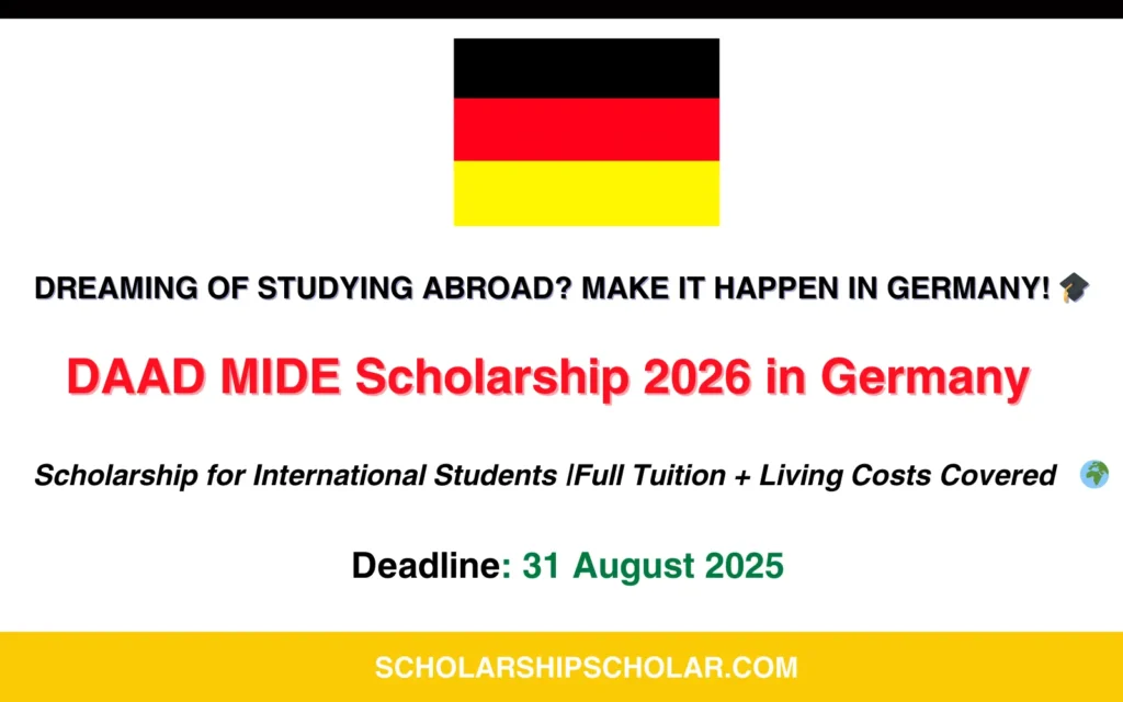 DAAD MIDE Scholarship 2026 in Germany