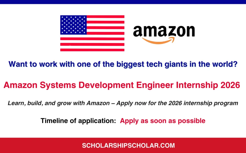 Amazon Systems Development Engineer Internship 2026 in USA