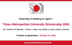 Tokyo Metropolitan University Scholarship 2026