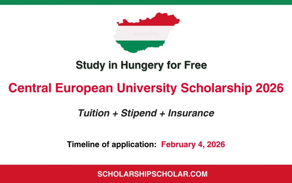 Central European University Scholarship 2026 in Hungary (Fully Funded)