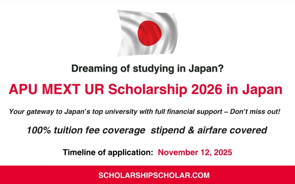 APU MEXT UR Scholarship 2026 