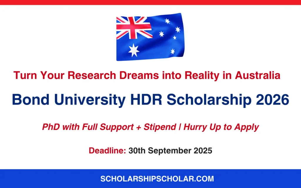 Bond University HDR Scholarship 2026