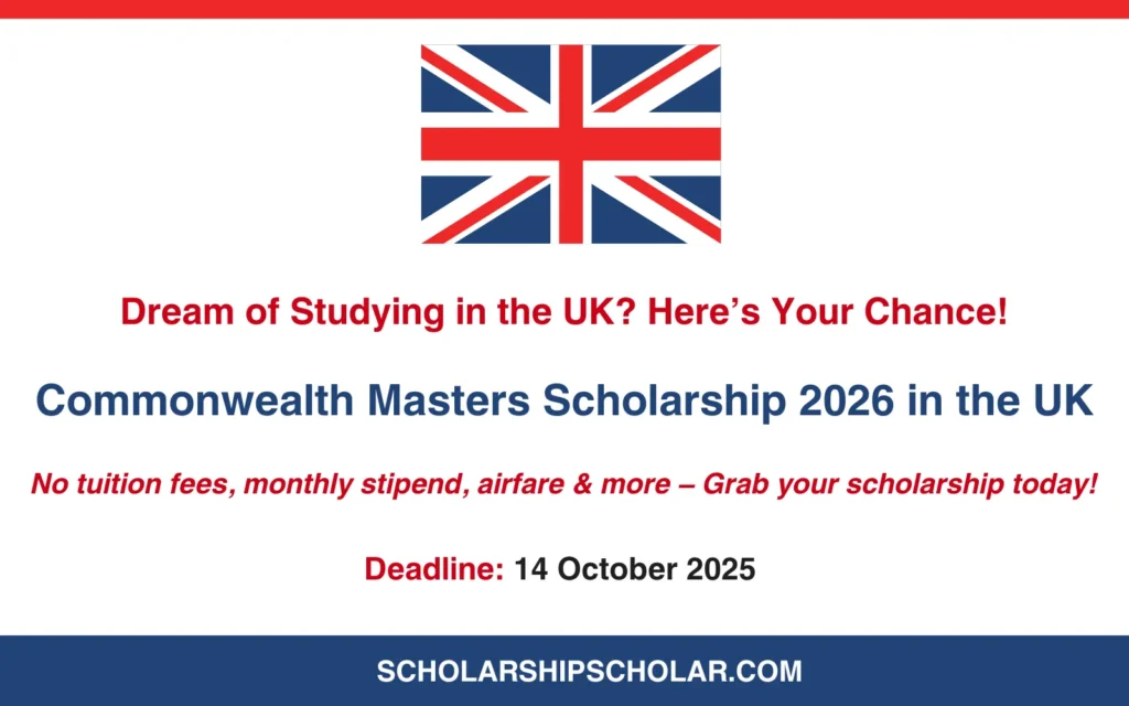 Commonwealth Masters Scholarship 2026