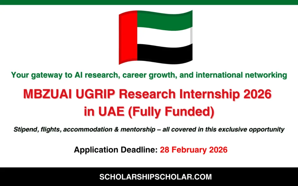MBZUAI UGRIP Research Internship 2026 in UAE (Fully Funded)