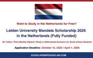 Leiden University Mandela Scholarship 2026 in the Netherlands (Fully Funded)