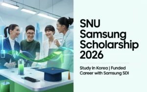 Seoul National University Samsung Scholarship 2026 in South Korea