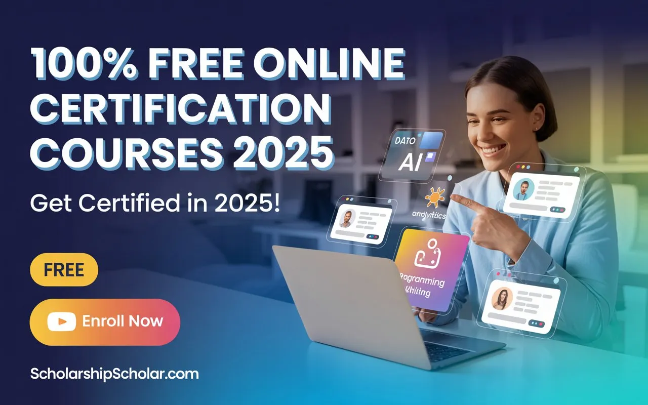 100% Free Online Certification Courses