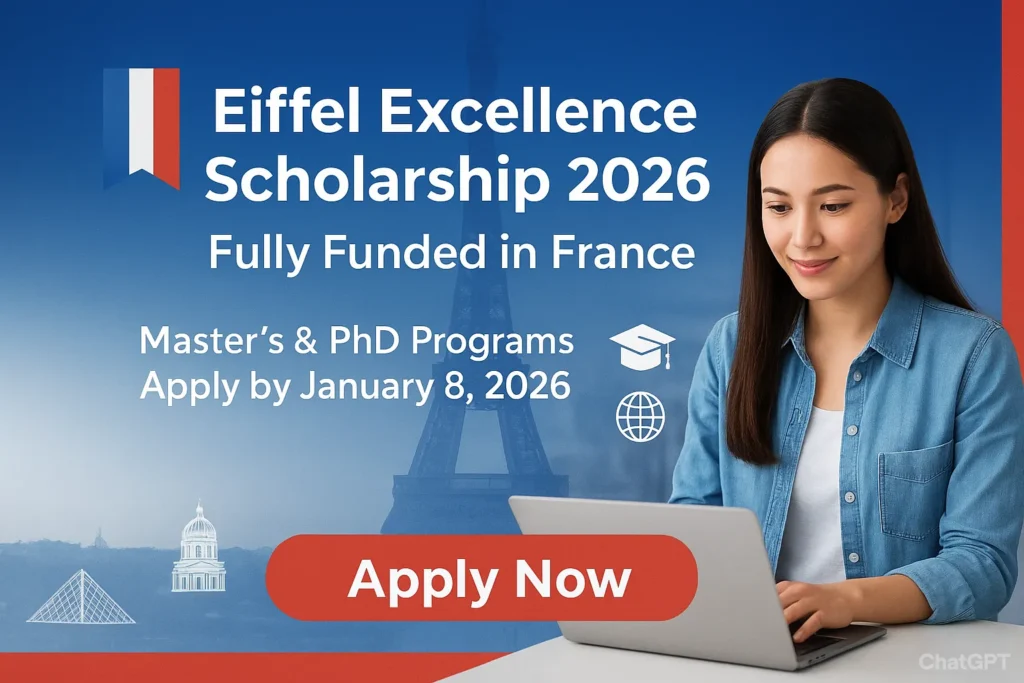 Eiffel Excellence Scholarship Program 2026 in France (Fully Funded)