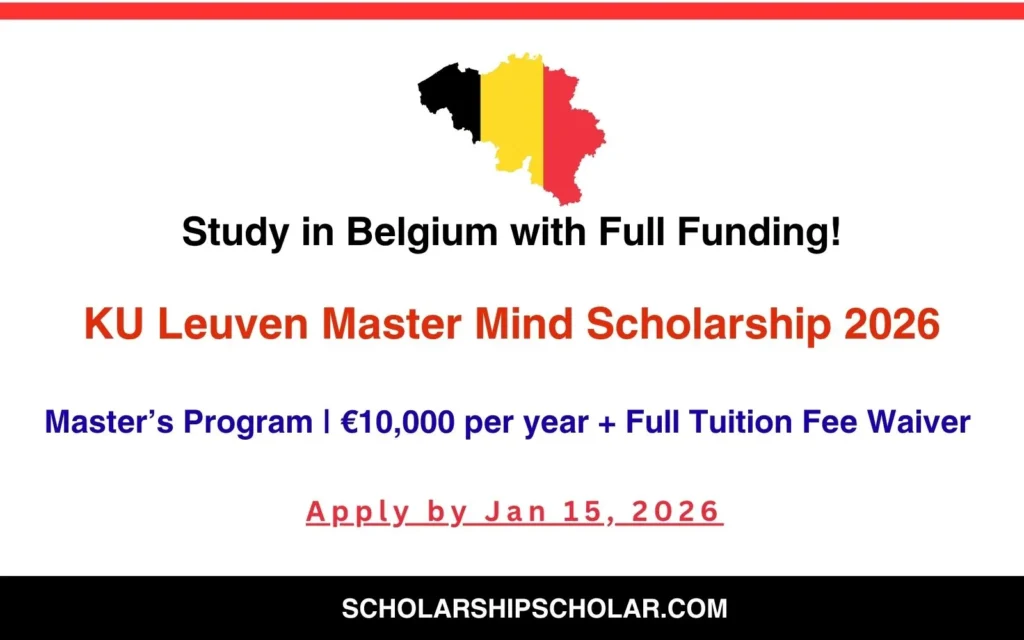 KU Leuven Master Mind Scholarship 2026