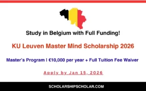 KU Leuven Master Mind Scholarship 2026