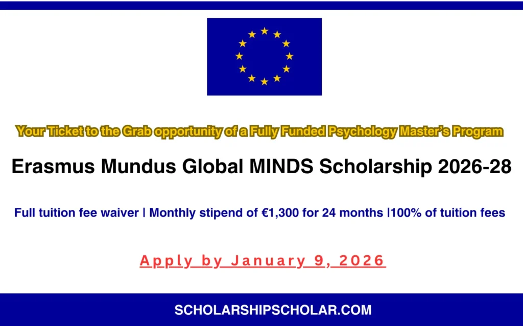Erasmus Mundus Global MINDS Scholarship 2026-28