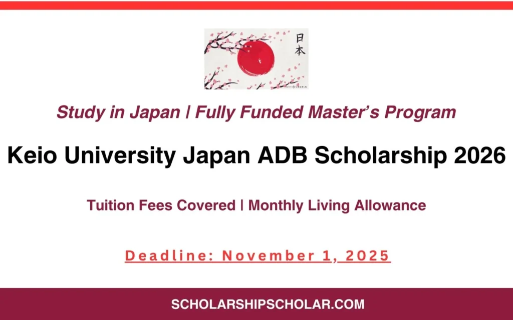 Keio University Japan ADB Scholarship 2026 Fully Funded