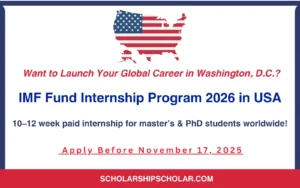 IMF Fund Internship Program 2026 in USA | Paid Internship