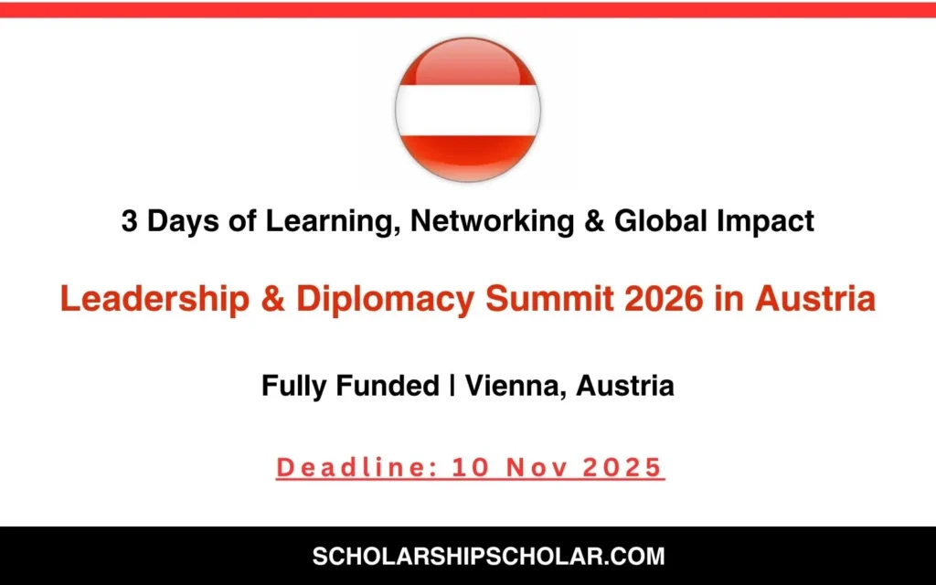 Leadership and Diplomacy Summit 2026 in Austria (Fully Funded)