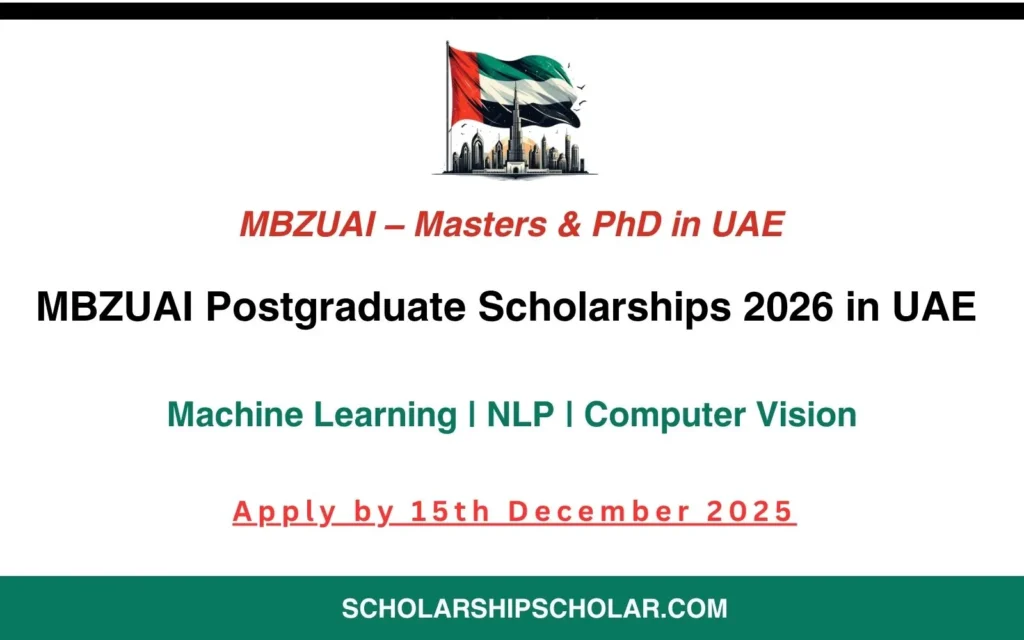 MBZUAI Postgraduate Scholarships 2026