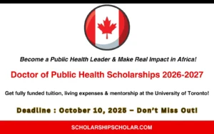 Doctor of Public Health Scholarships 2026-2027