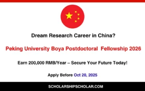 Peking University Boya Postdoctoral Fellowship 2026 in China