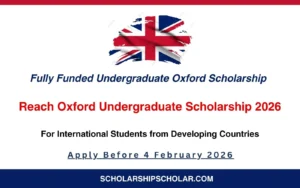 Reach Oxford Undergraduate Scholarship 2026