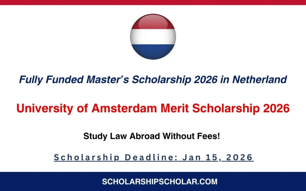 University of Amsterdam Merit Scholarship (AMS) 2026 