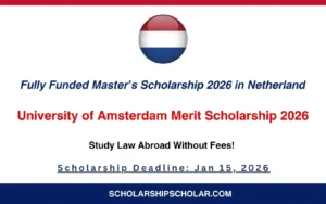 University of Amsterdam Merit Scholarship (AMS) 2026