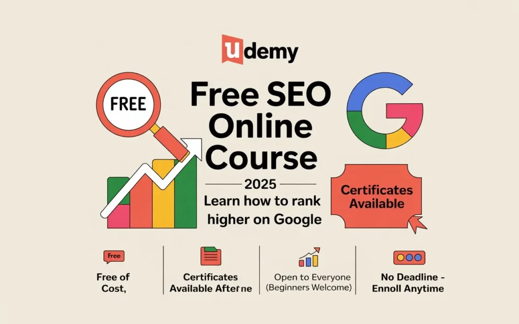 Udemy FREE SEO Online Course 2025