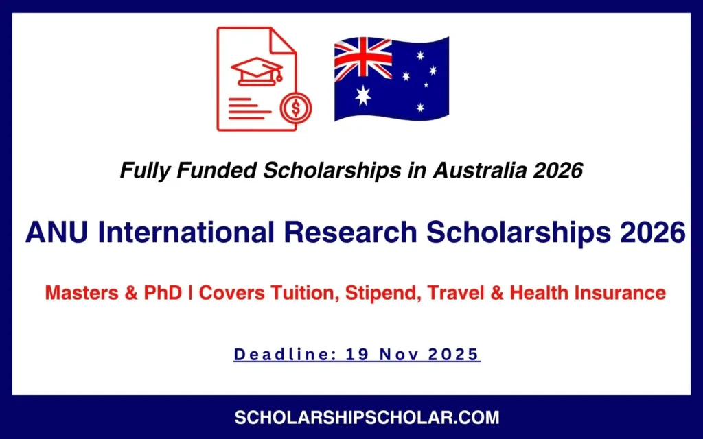 ANU International Research Scholarships 2026