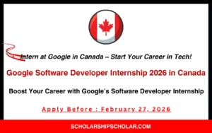 Google Software Developer Internship 2026 in Canada