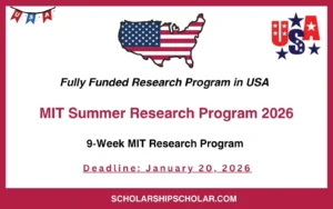 MIT Summer Research Program (MSRP) 2026 in the USA