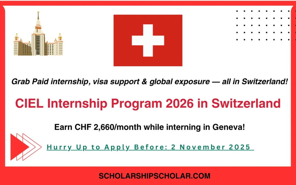 CIEL Internship Program 2026 in Switzerland