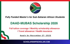 DAAD-MUBAS Scholarship 2026