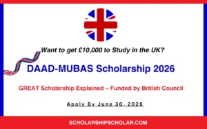 British Council GREAT Scholarship 2026/27